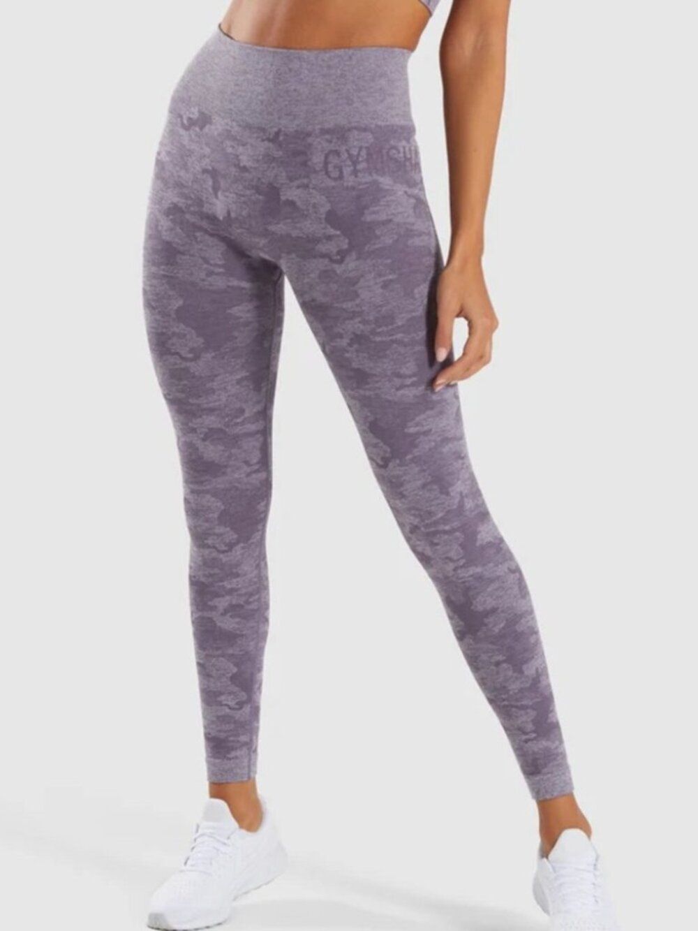 Gymshark Adapt Seamless Purple Camo Leggings Size Medium
